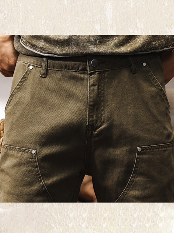Pantaloni da lavoro robusti da uomo a gamba dritta