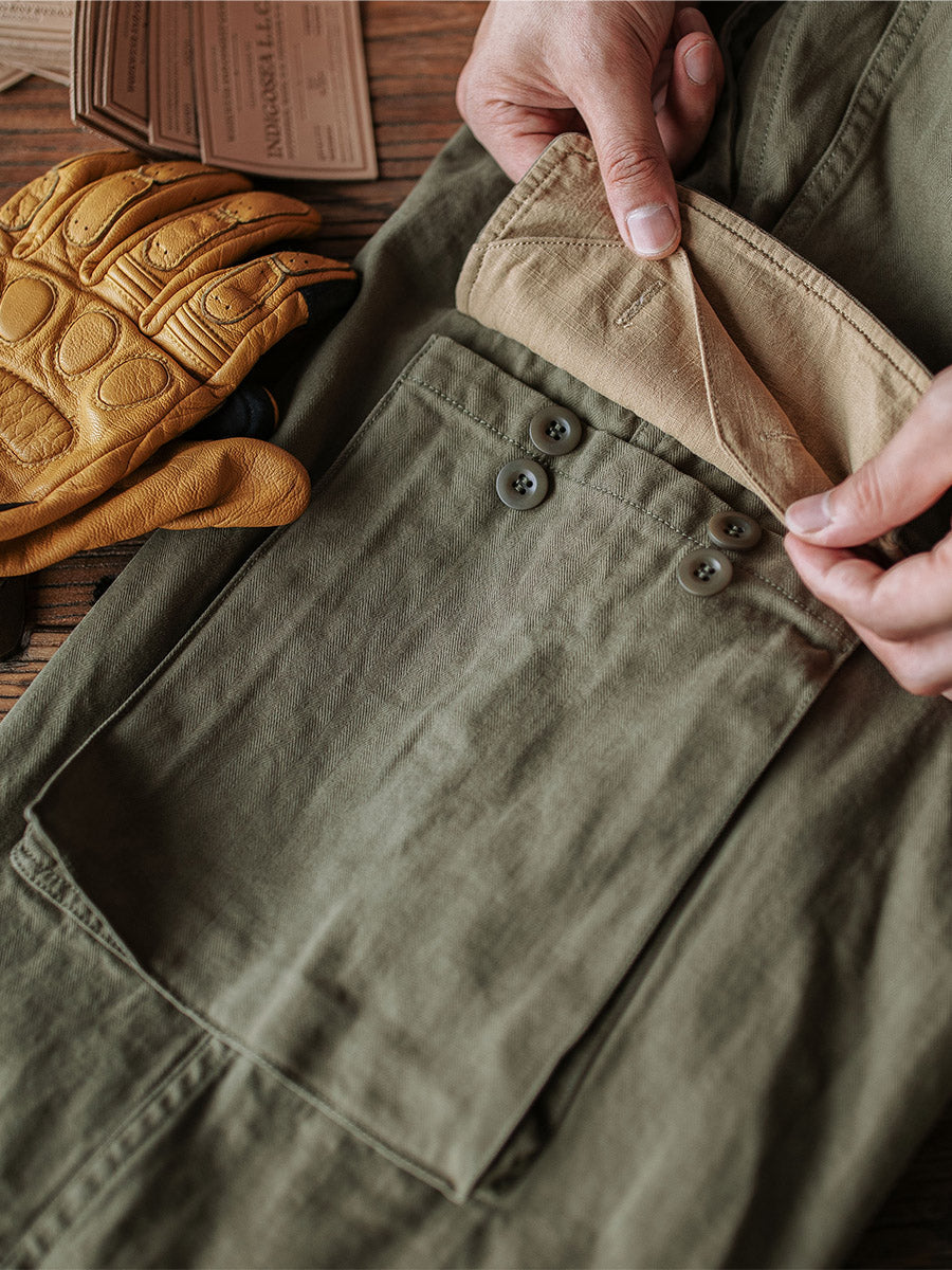 Reproduction French Army M-47 Herringbone Twill Trousers