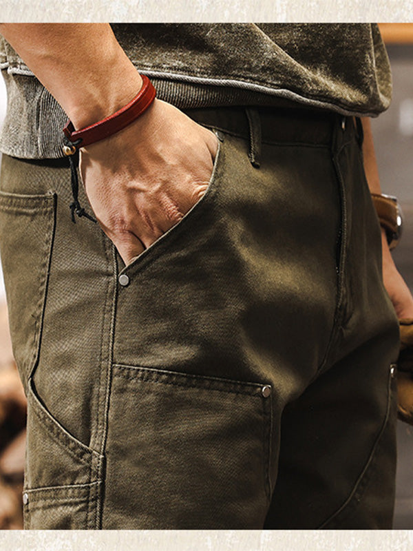 Pantaloni da lavoro robusti da uomo a gamba dritta