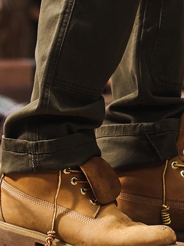 Pantaloni da lavoro robusti da uomo a gamba dritta