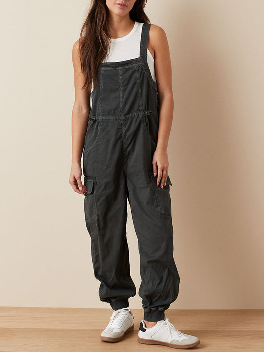 Drape Cargo-Latzhose mit lockerer Passform für Damen