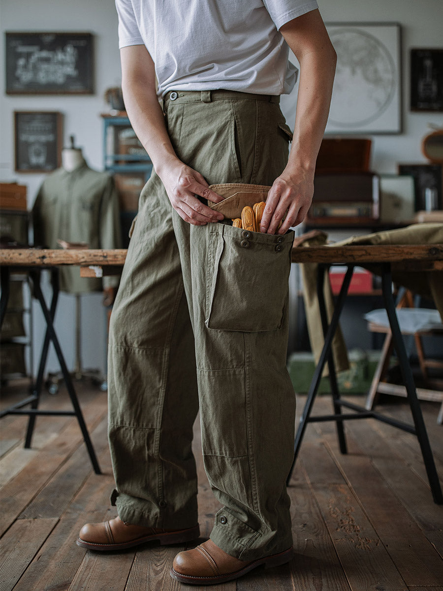 Reproduction French Army M-47 Herringbone Twill Trousers