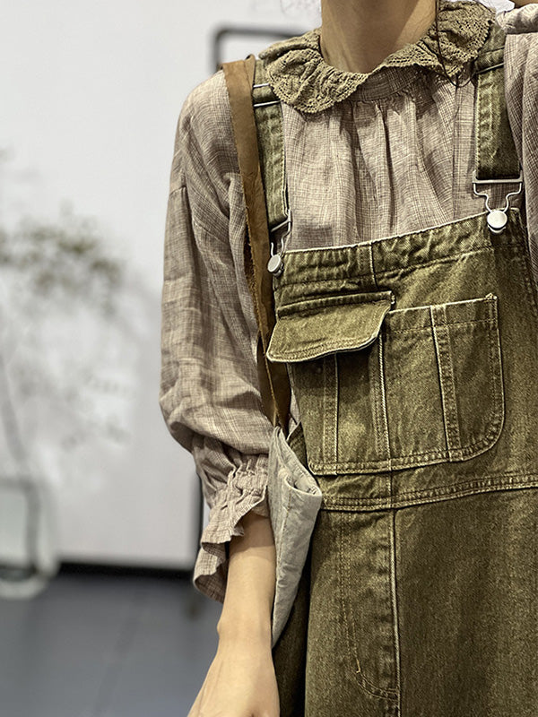 Latzkleid mit Cargotasche