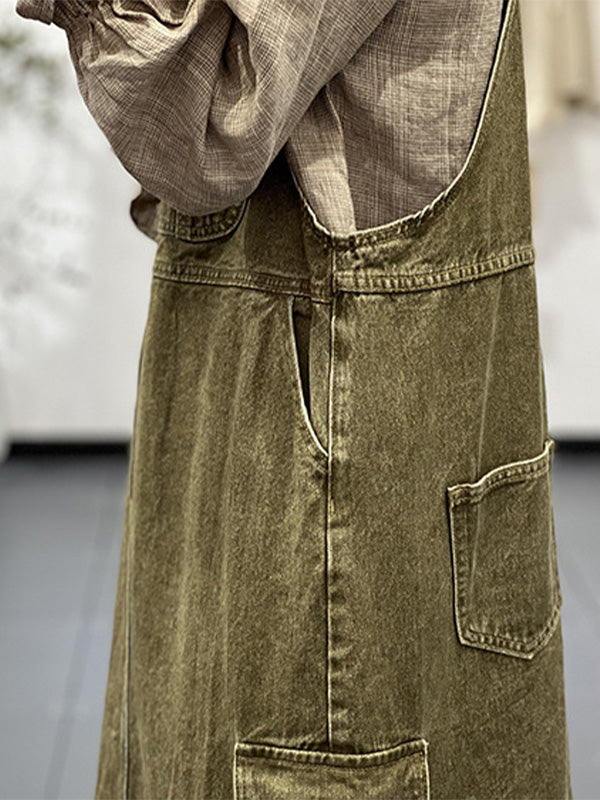 Latzkleid mit Cargotasche