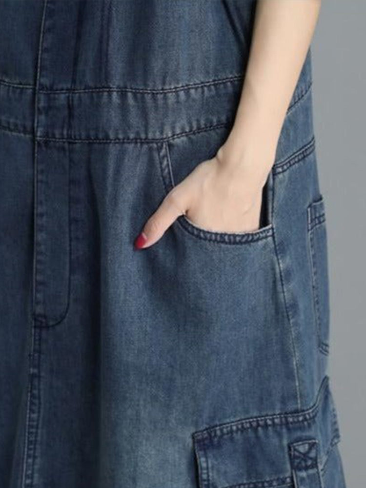 Vestido Overol Vaquero Holgado