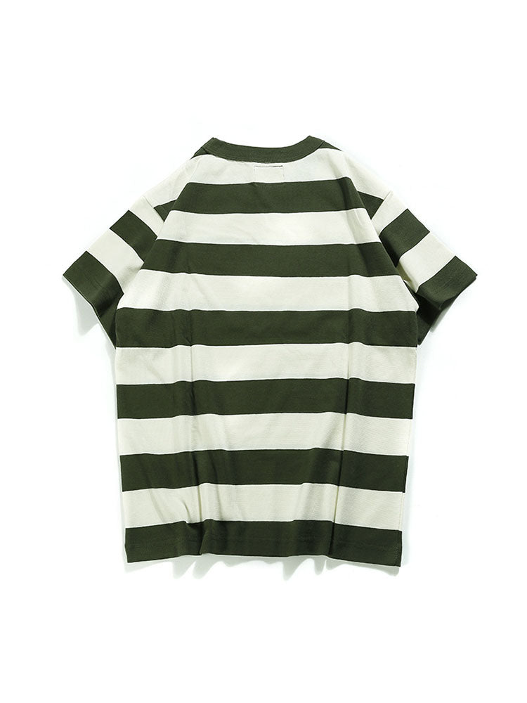 Gestreiftes Herren-T-Shirt mit Rundhalsausschnitt