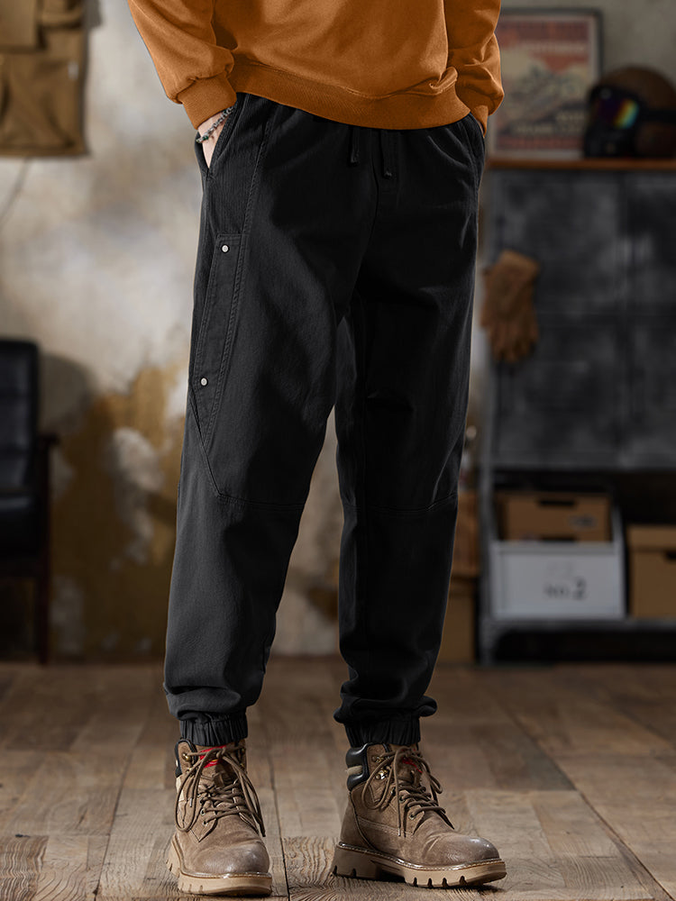 Pantalon cargo de jogging pour homme avec cordon de serrage à la taille