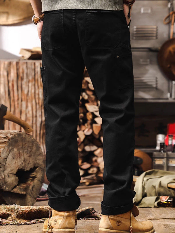 Pantaloni da lavoro robusti da uomo a gamba dritta