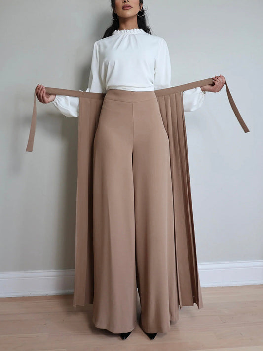 Magnifique ensemble jupe et pantalon plissés