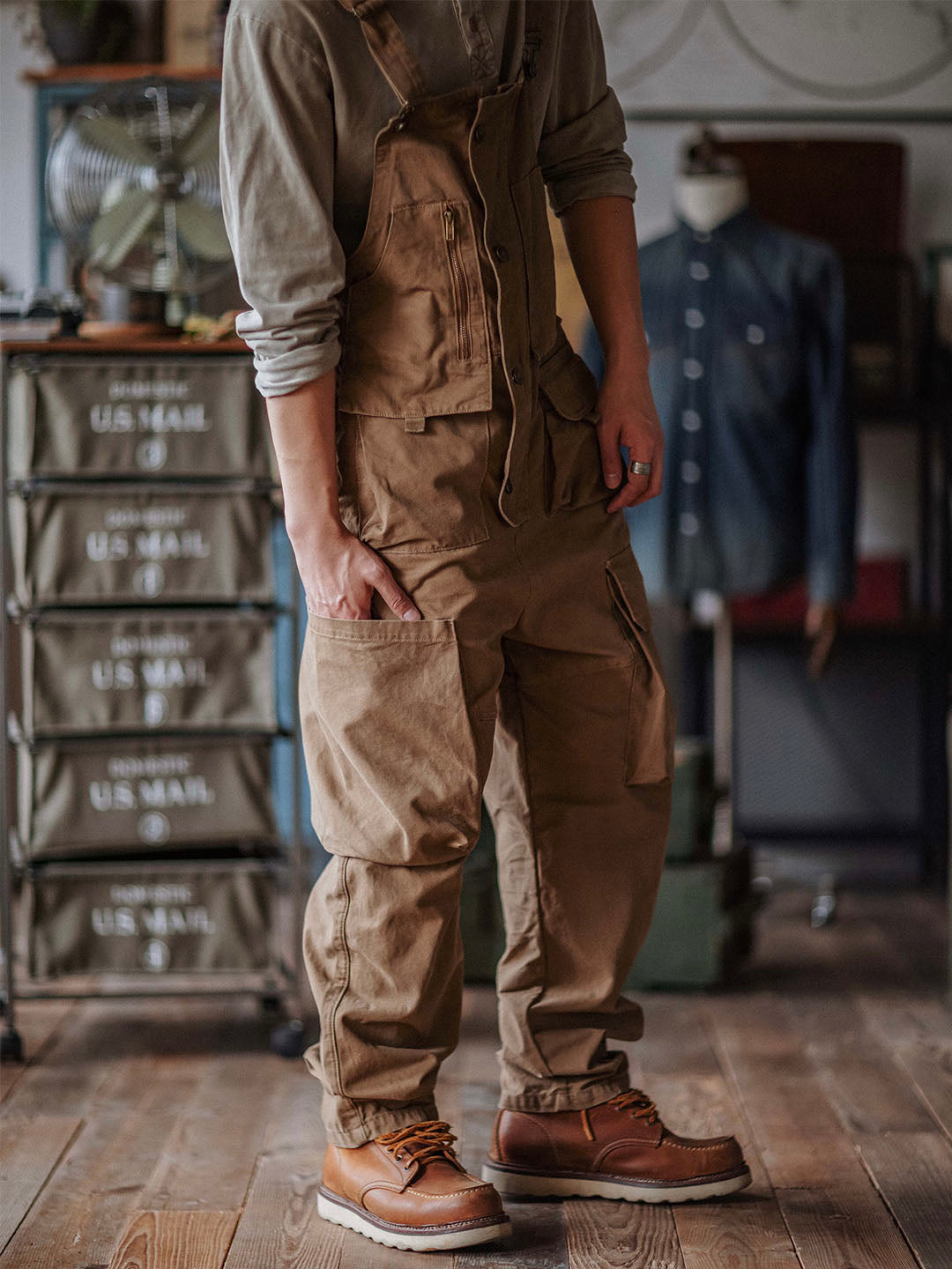 Cargo-Latzhose aus Canvas für Herren