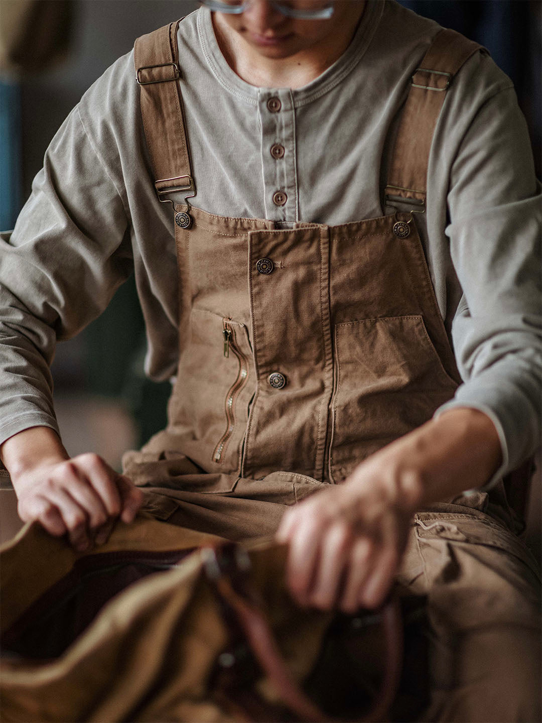 Cargo-Latzhose aus Canvas für Herren