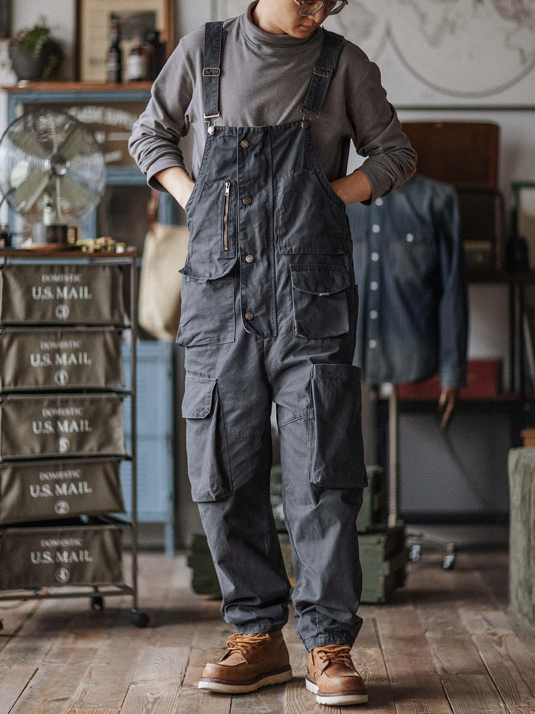 Cargo-Latzhose aus Canvas für Herren