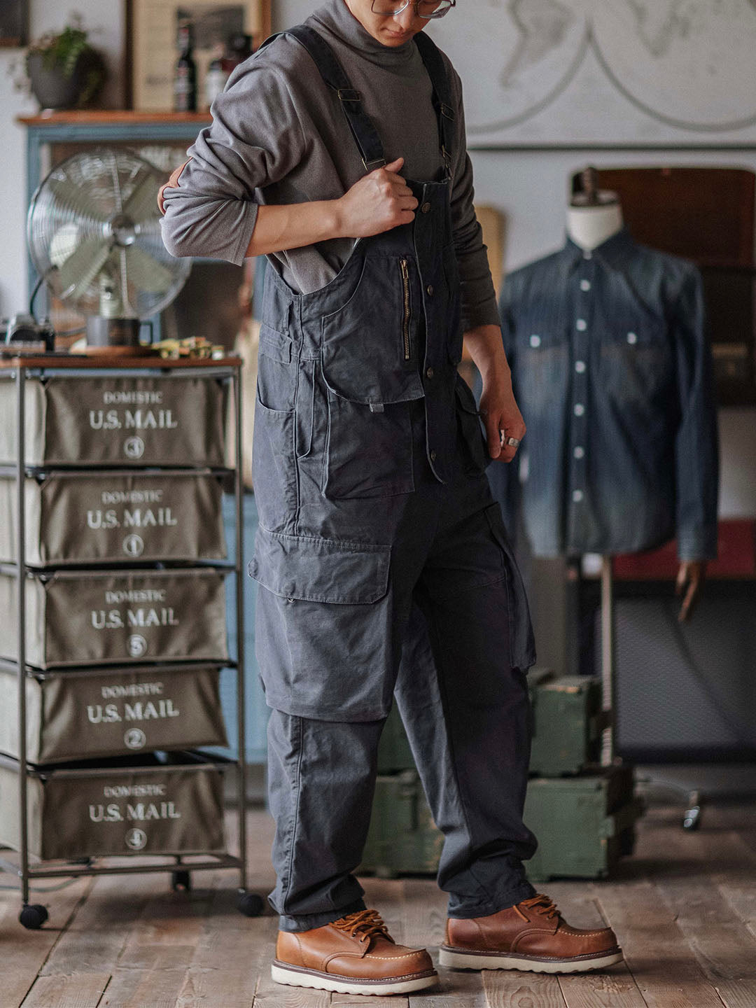 Cargo-Latzhose aus Canvas für Herren
