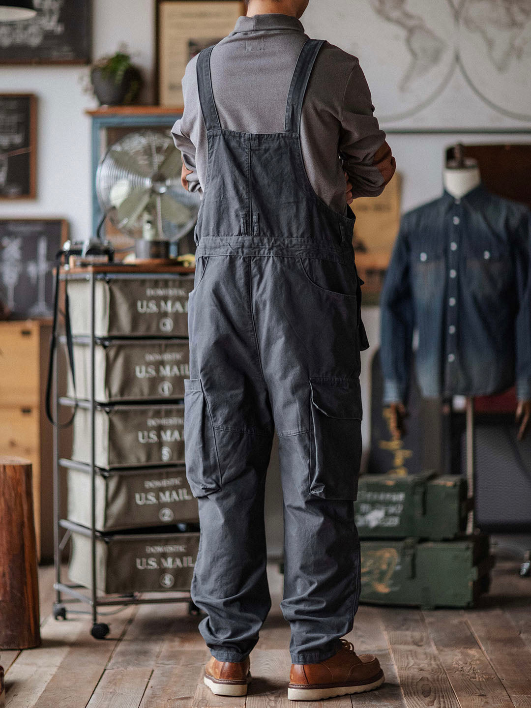 Cargo-Latzhose aus Canvas für Herren
