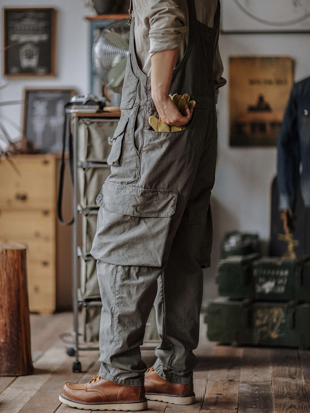 Cargo-Latzhose aus Canvas für Herren