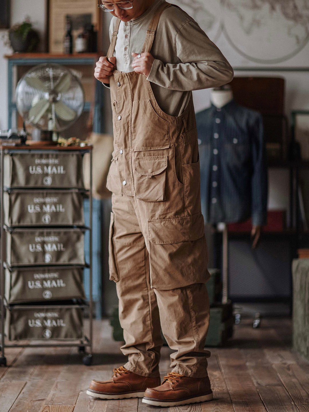 Cargo-Latzhose aus Canvas für Herren