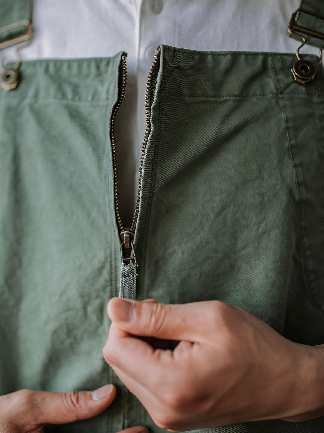 Men's Front Zipper Overalls