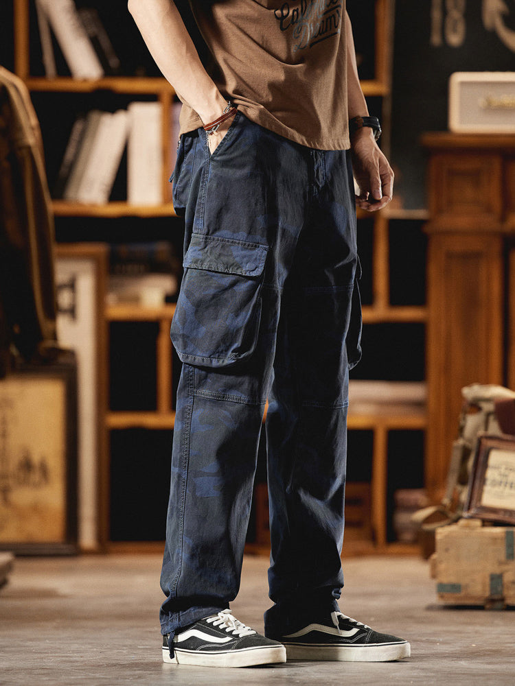 Pantalon cargo camouflage pour homme d'inspiration American Vintage