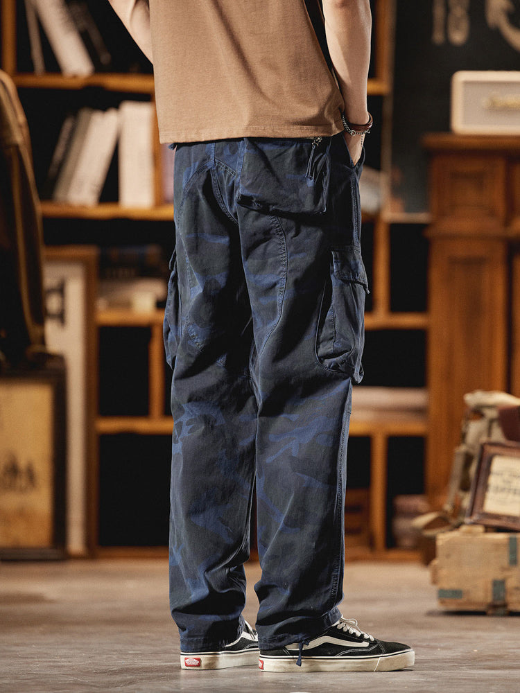 Pantalon cargo camouflage pour homme d'inspiration American Vintage
