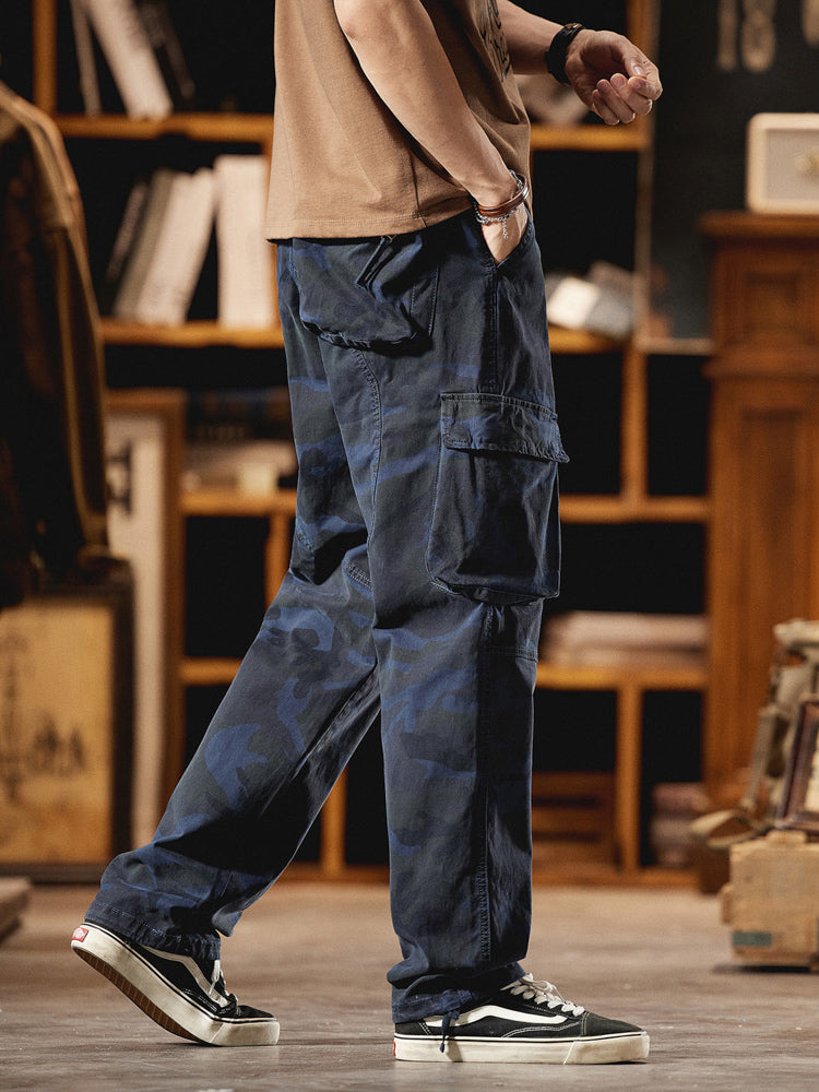 Pantalon cargo camouflage pour homme d'inspiration American Vintage
