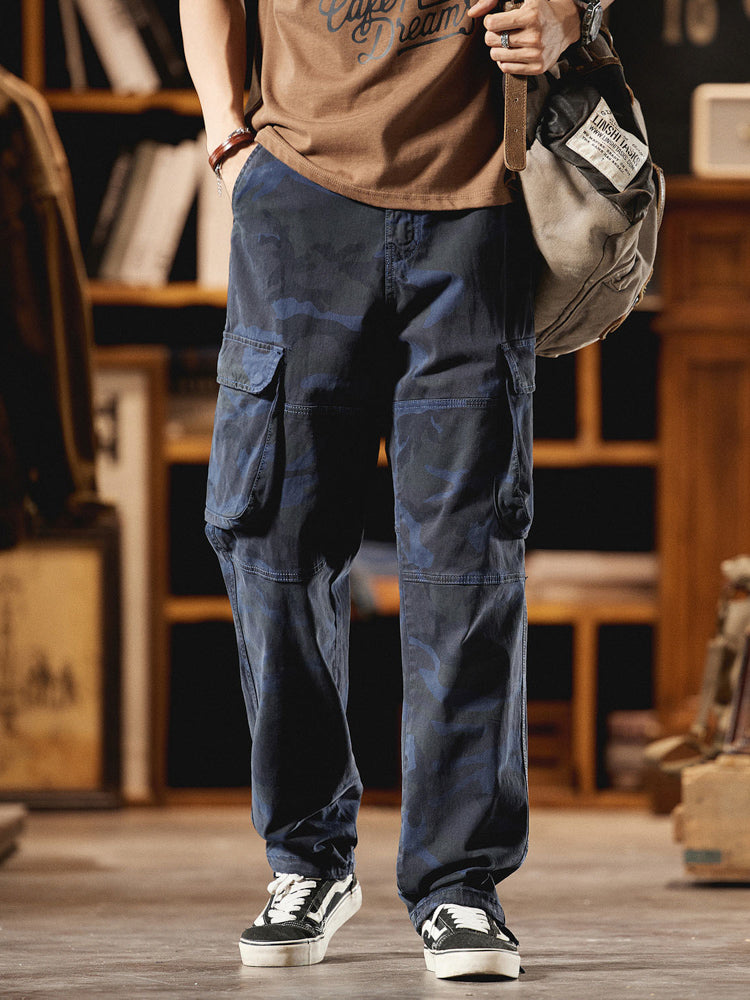 Pantalon cargo camouflage pour homme d'inspiration American Vintage