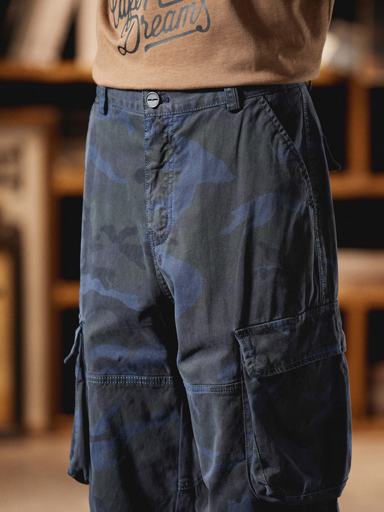 Pantalon cargo camouflage pour homme d'inspiration American Vintage