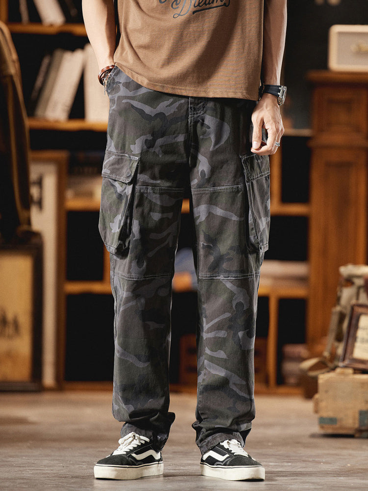 Pantalon cargo camouflage pour homme d'inspiration American Vintage