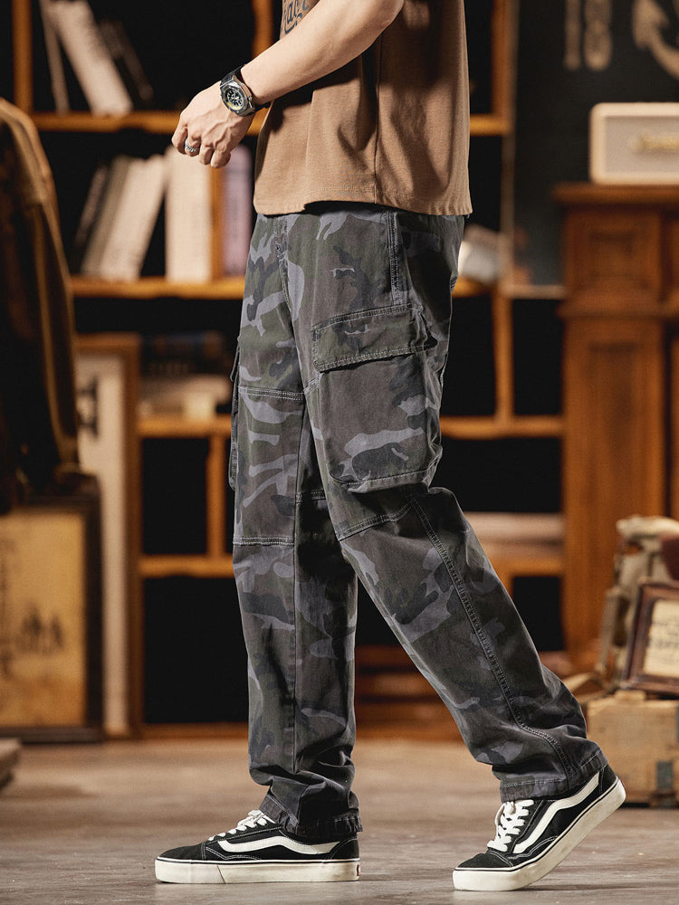Pantalon cargo camouflage pour homme d'inspiration American Vintage