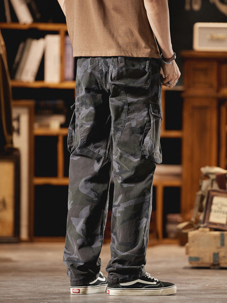 Pantalon cargo camouflage pour homme d'inspiration American Vintage