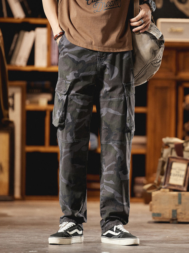 Pantalon cargo camouflage pour homme d'inspiration American Vintage