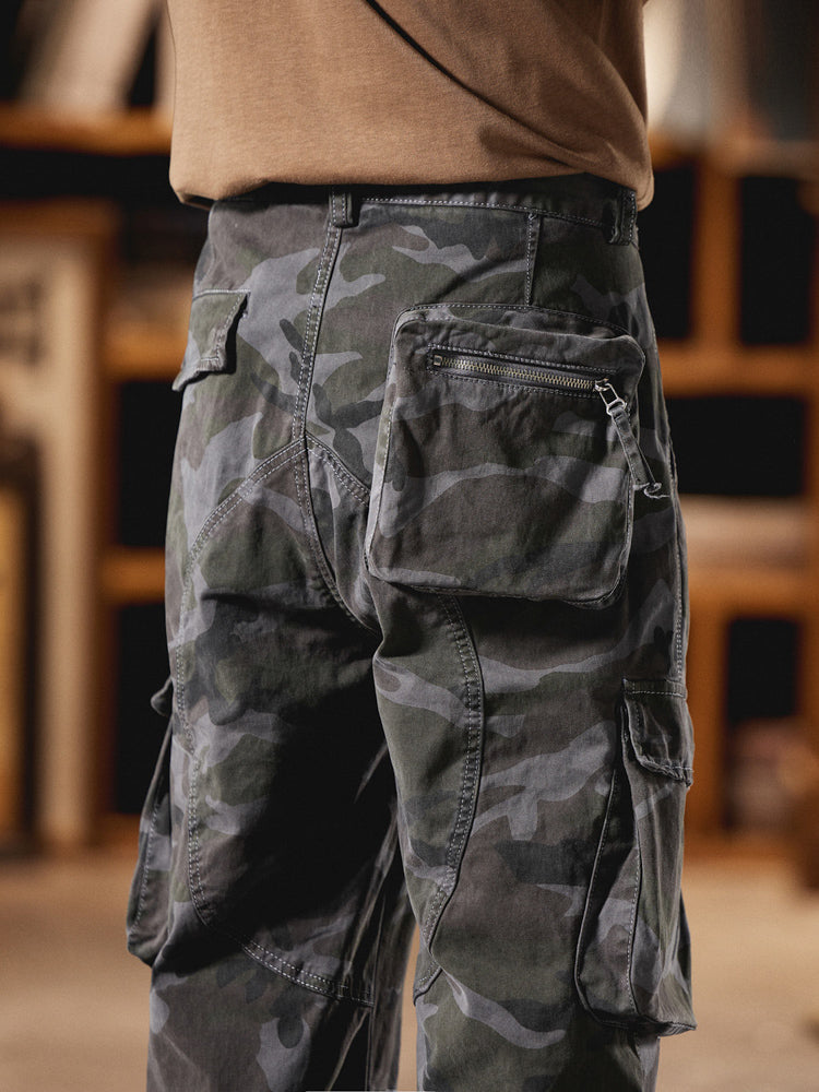 Pantalon cargo camouflage pour homme d'inspiration American Vintage