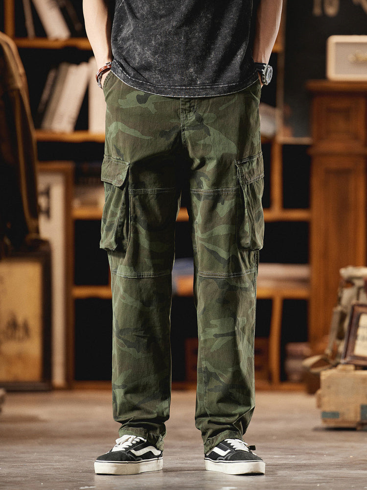 Pantalon cargo camouflage pour homme d'inspiration American Vintage