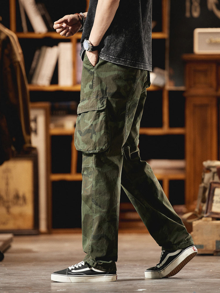 Pantalon cargo camouflage pour homme d'inspiration American Vintage