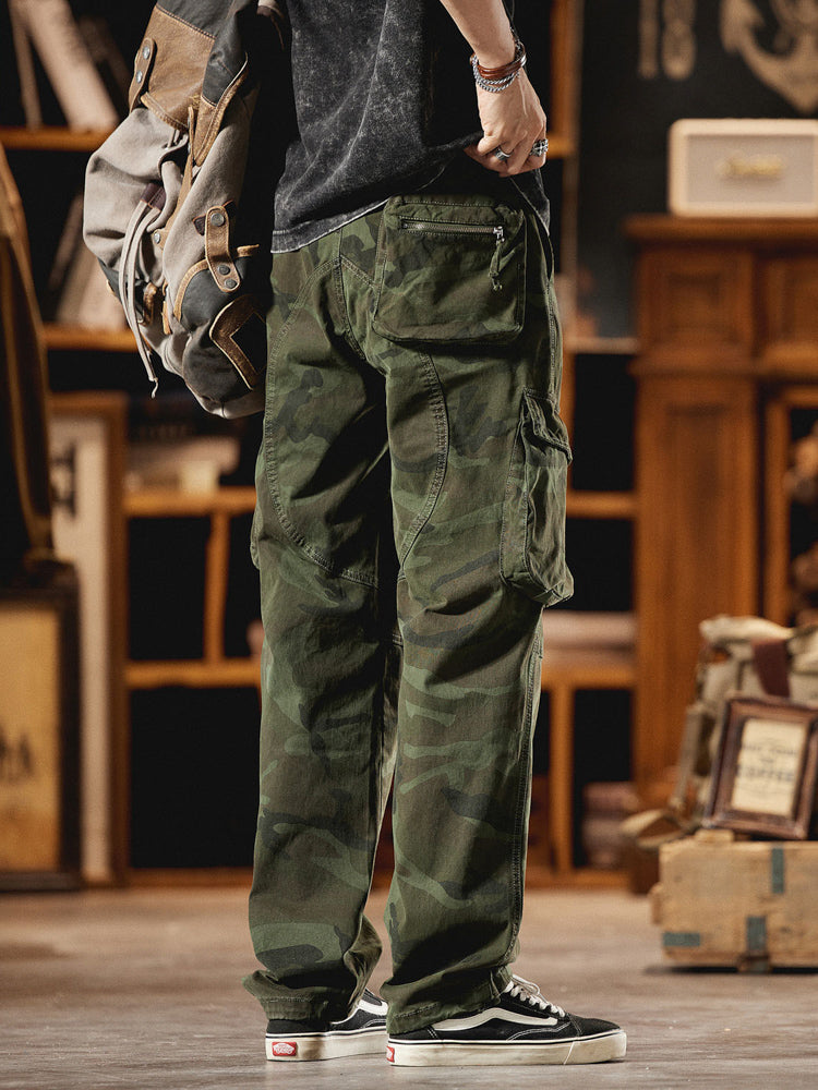 Pantalon cargo camouflage pour homme d'inspiration American Vintage