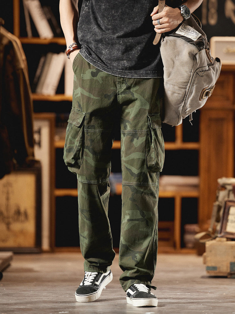 Pantalon cargo camouflage pour homme d'inspiration American Vintage