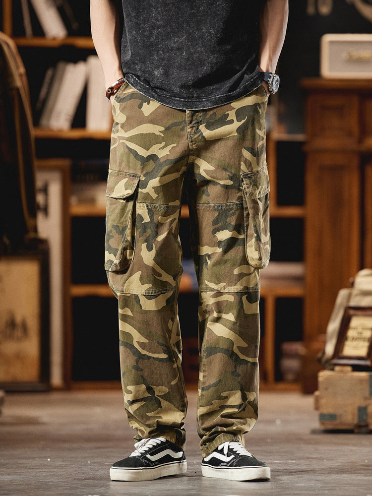 Pantalon cargo camouflage pour homme d'inspiration American Vintage