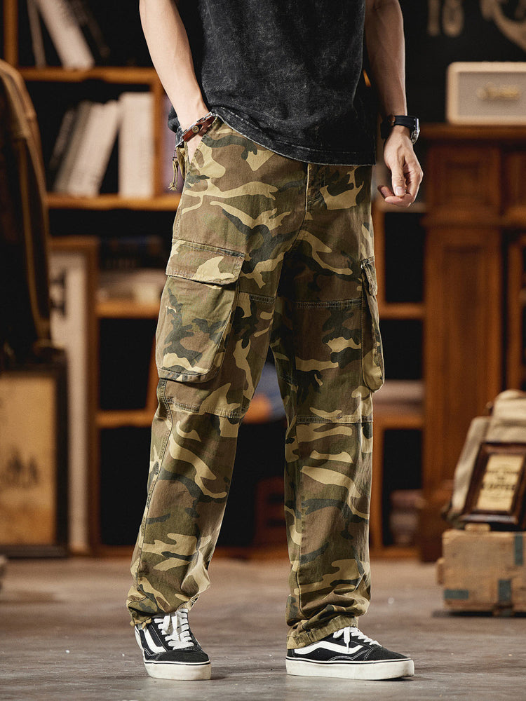 Pantalon cargo camouflage pour homme d'inspiration American Vintage