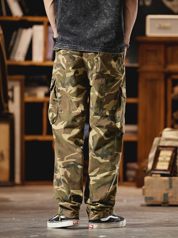Pantalon cargo camouflage pour homme d'inspiration American Vintage