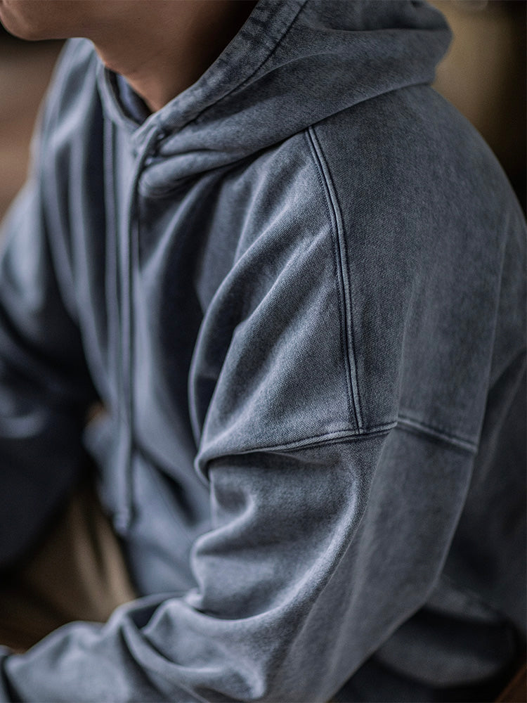 Sweat à capuche surdimensionné délavé pour homme