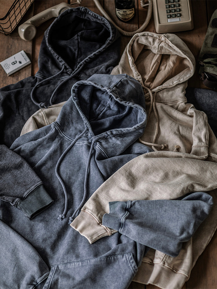Sweat à capuche surdimensionné délavé pour homme