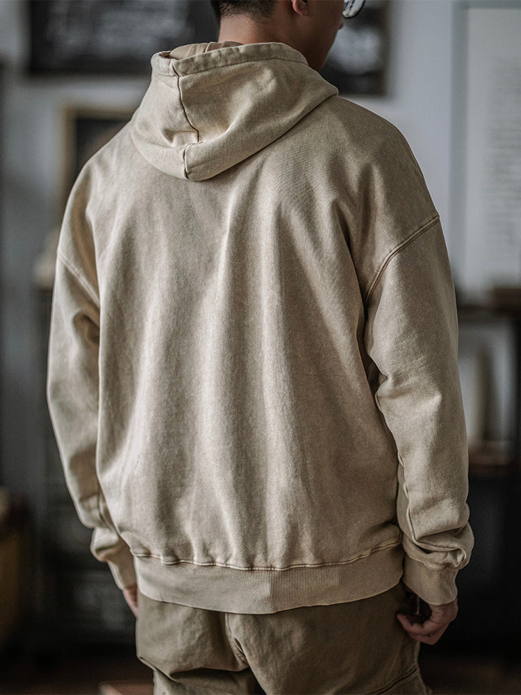 Sweat à capuche surdimensionné délavé pour homme