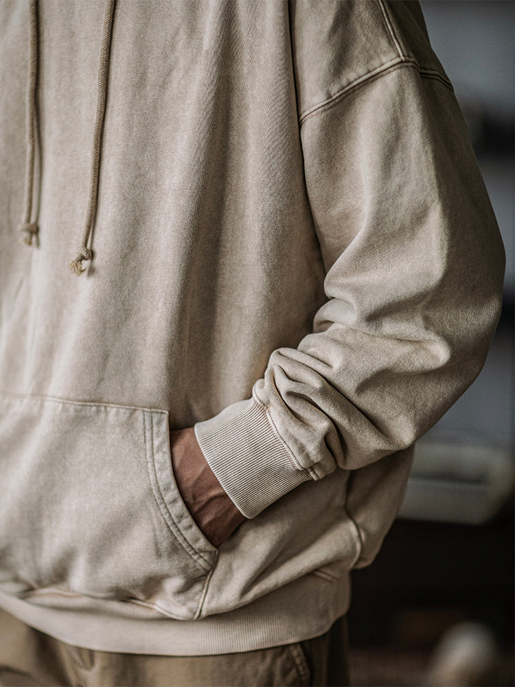 Sweat à capuche surdimensionné délavé pour homme