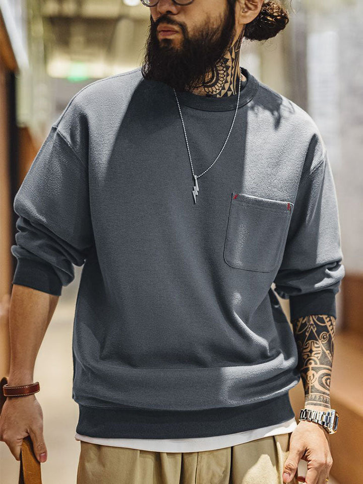 Sudadera de punto gofrado para hombre