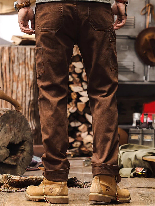 Pantaloni da lavoro robusti da uomo a gamba dritta