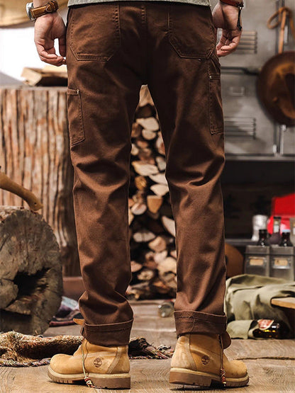 Pantaloni da lavoro robusti da uomo a gamba dritta