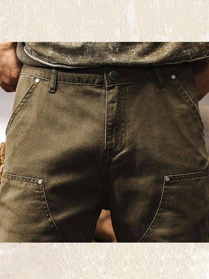 Pantaloni da lavoro robusti da uomo a gamba dritta