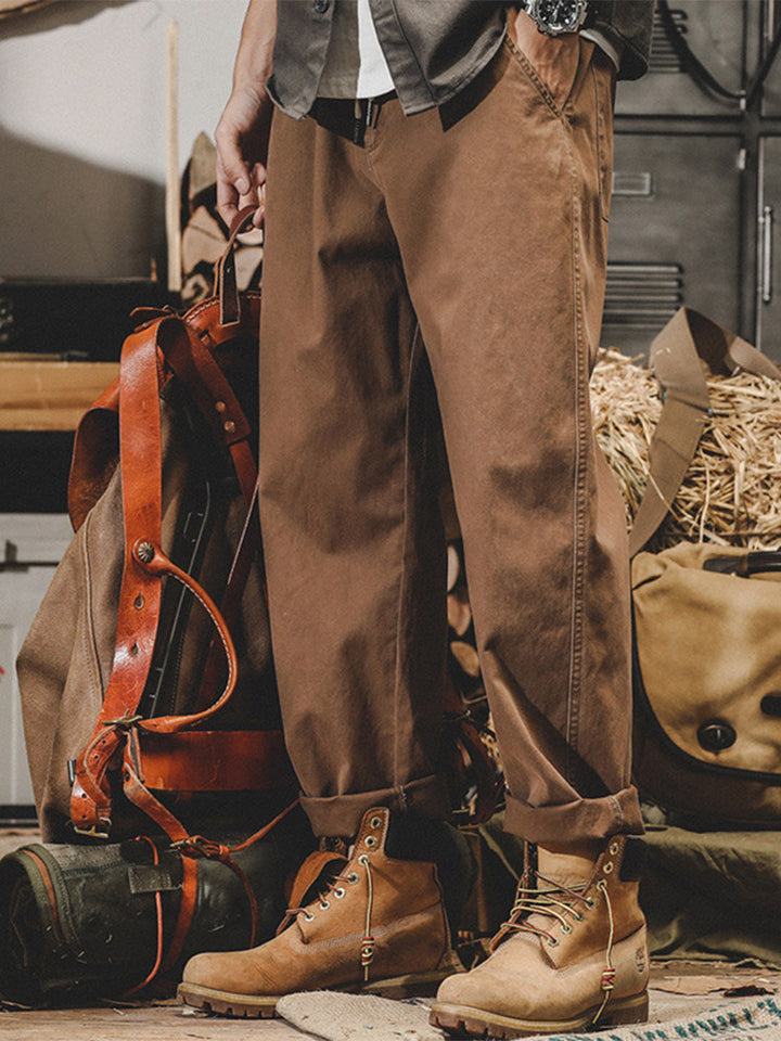 Pantaloni casual da uomo in 98% cotone e 2% elastan con vita a coulisse