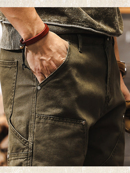 Pantaloni da lavoro robusti da uomo a gamba dritta