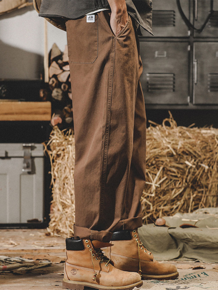 Pantaloni casual da uomo in 98% cotone e 2% elastan con vita a coulisse
