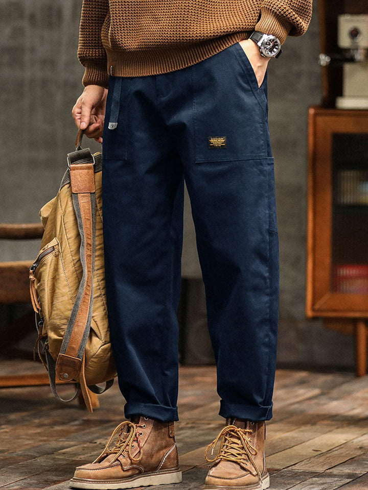 Pantalones Utilitarios Casuales de Inspiración Vintage para Hombre